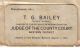 Calling Card of Thomas George Bailey, Candidate for Judge of County Court; 1916